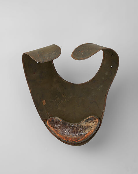 Defense for the Neck and Shoulders (Necklet or Gorget), New England Enameling Company, Inc. (American, incorporated 1917), Steel, paint, rubber, copper alloy, American, Middletown, Connecticut
