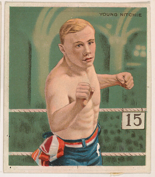 Young (William) Nitchie, Boxing, from Mecca & Hassan Champion Athlete and Prize Fighter collection, 1910, Mecca Cigarettes (American), Commercial color lithograph 