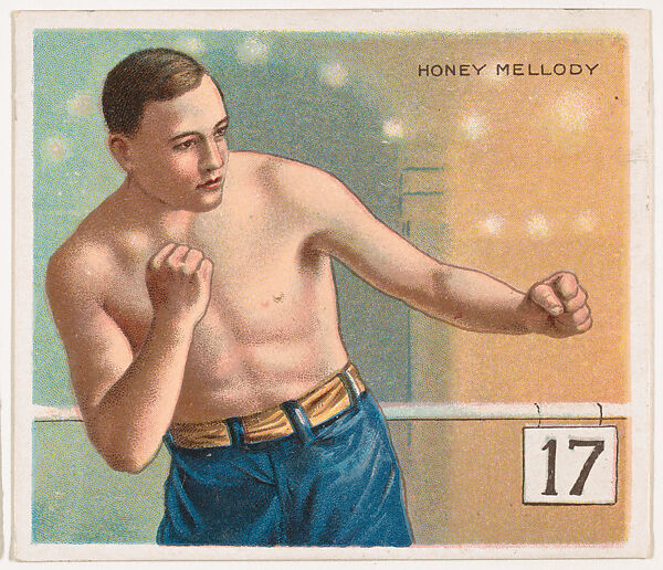 William J. (Honey) Mellody, Boxing, from Mecca & Hassan Champion Athlete and Prize Fighter collection, 1910, Mecca Cigarettes (American), Commercial color lithograph 