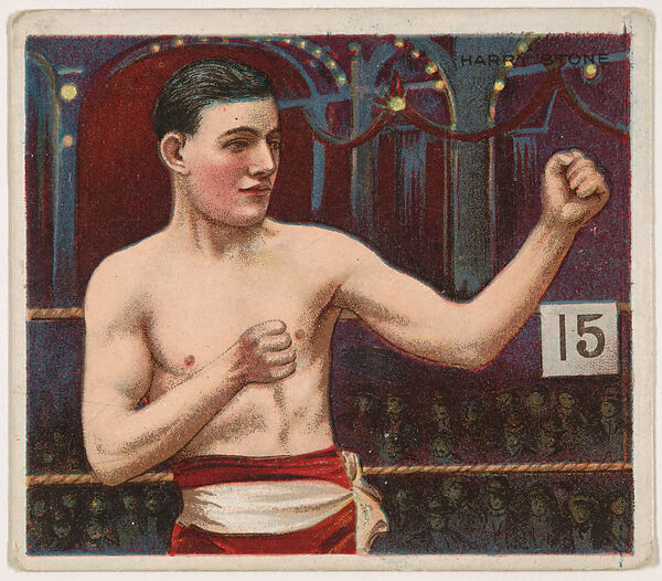 Harry Stone, Boxing, from Mecca & Hassan Champion Athlete and Prize Fighter collection, 1910, Mecca Cigarettes (American), Commercial color lithograph 