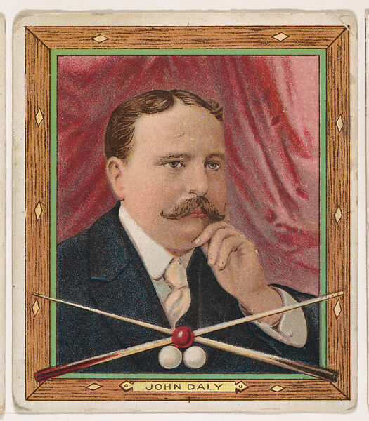 John W. Daly, BIlliards, from Mecca & Hassan Champion Athlete and Prize Fighter collection, 1910, Mecca Cigarettes (American), Commercial color lithograph 