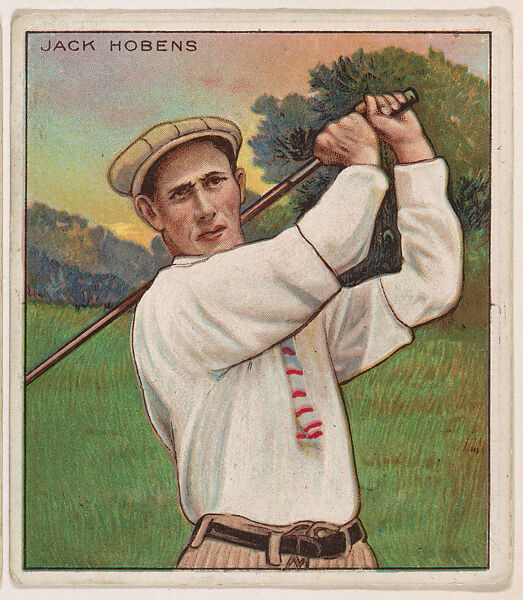 Jack Hobens, Golf, from Mecca & Hassan Champion Athlete and Prize Fighter collection, 1910, Mecca Cigarettes (American), Commercial color lithograph 