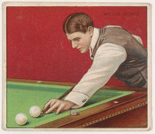 William F. Hoppe, Billiards, from Mecca & Hassan Champion Athlete and Prize Fighter collection, 1910, Mecca Cigarettes (American), Commercial color lithograph 