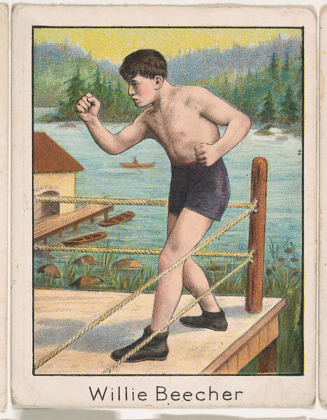 Willie Beecher, Boxer, from the Champion Athlete and Prize Fighter series (T220), issued by Mecca and Tolstoi Cigarettes, Issued by Mecca Cigarettes (American), Commercial color lithograph 