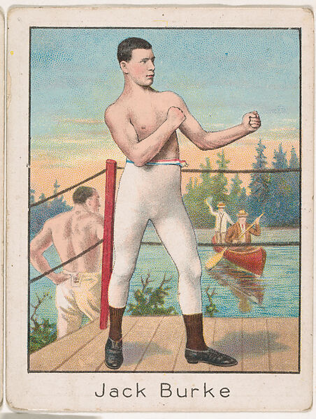 Jack Burke, Boxer, from the Champion Athlete and Prize Fighter series (T220), issued by Mecca and Tolstoi Cigarettes, Issued by Mecca Cigarettes (American), Commercial color lithograph 