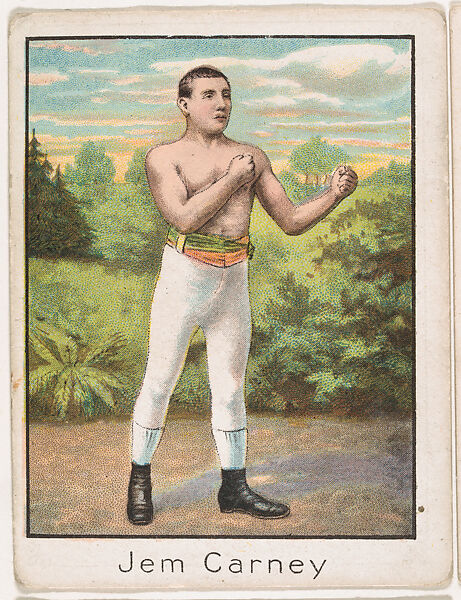 Jem Carney, from the Champion Athlete and Prize Fighter series (T220), issued by Mecca and Tolstoi Cigarettes, Issued by Mecca Cigarettes (American), Commercial color lithograph 