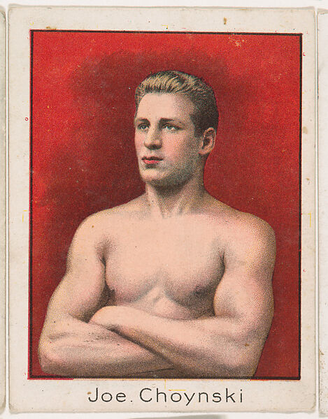 Joe Choynski, from the Champion Athlete and Prize Fighter series (T220), issued by Mecca and Tolstoi Cigarettes, Issued by Mecca Cigarettes (American), Commercial color lithograph 