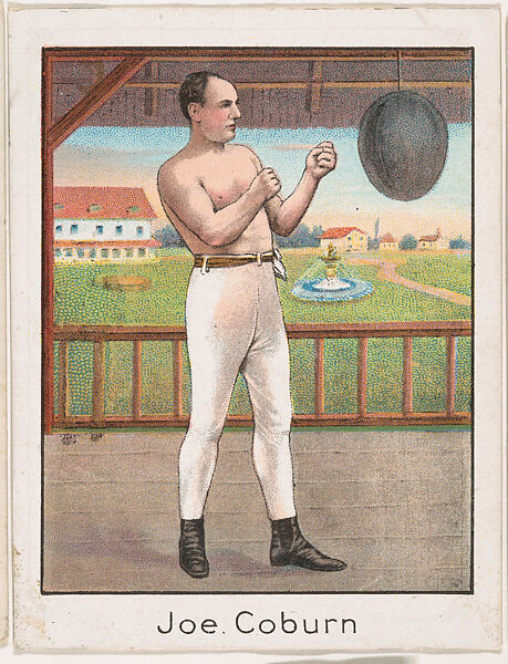 Joe Coburn, from the Champion Athlete and Prize Fighter series (T220), issued by Mecca and Tolstoi Cigarettes, Issued by Mecca Cigarettes (American), Commercial color lithograph 