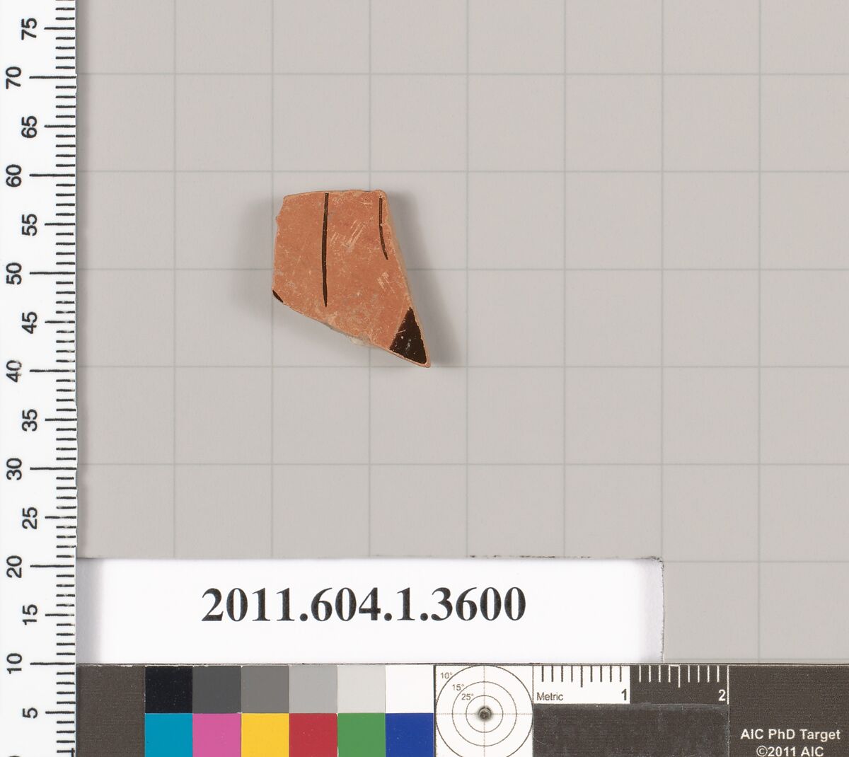 Terracotta fragment of a kylix (drinking cup), Terracotta, Greek, Attic