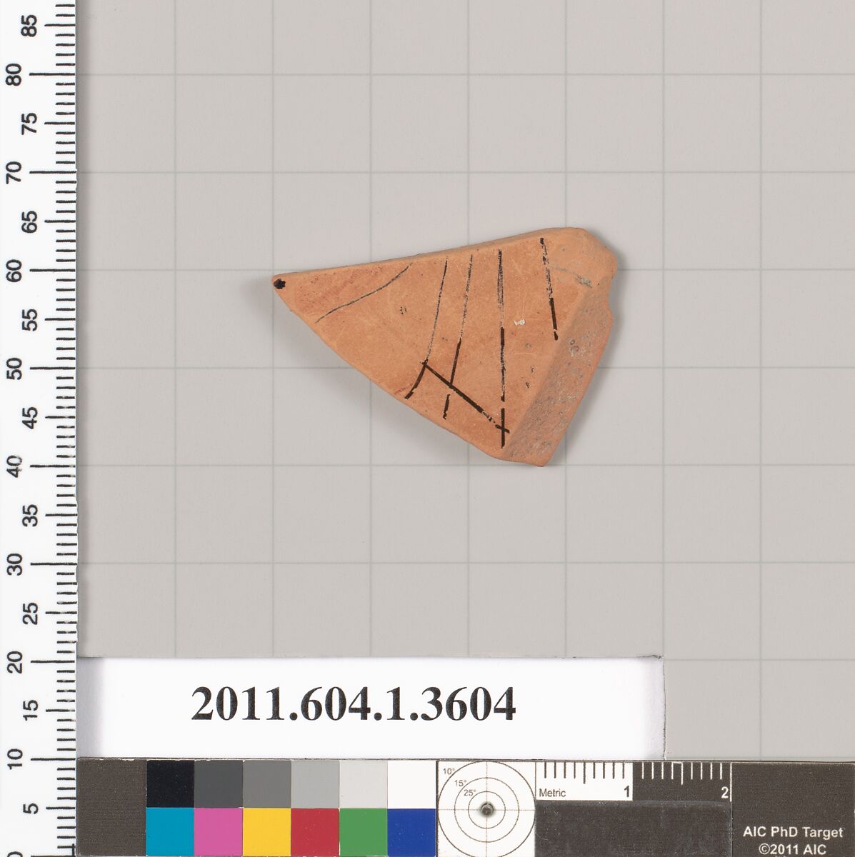 Terracotta fragment of a kylix (drinking cup), Terracotta, Greek, Attic