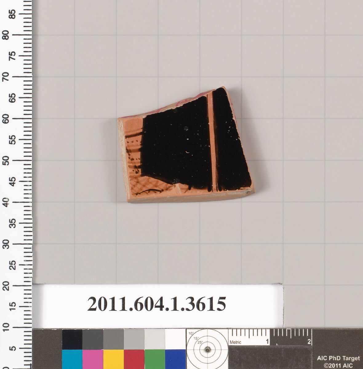 Terracotta fragment of a kylix (drinking cup), Terracotta, Greek, Attic