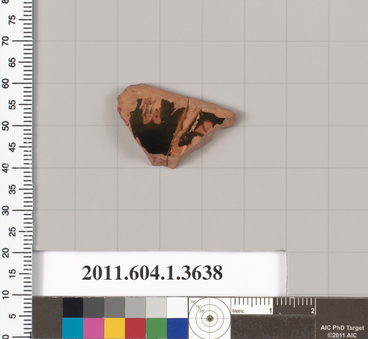 Terracotta fragment of a kylix (drinking cup), Terracotta, Greek, Attic