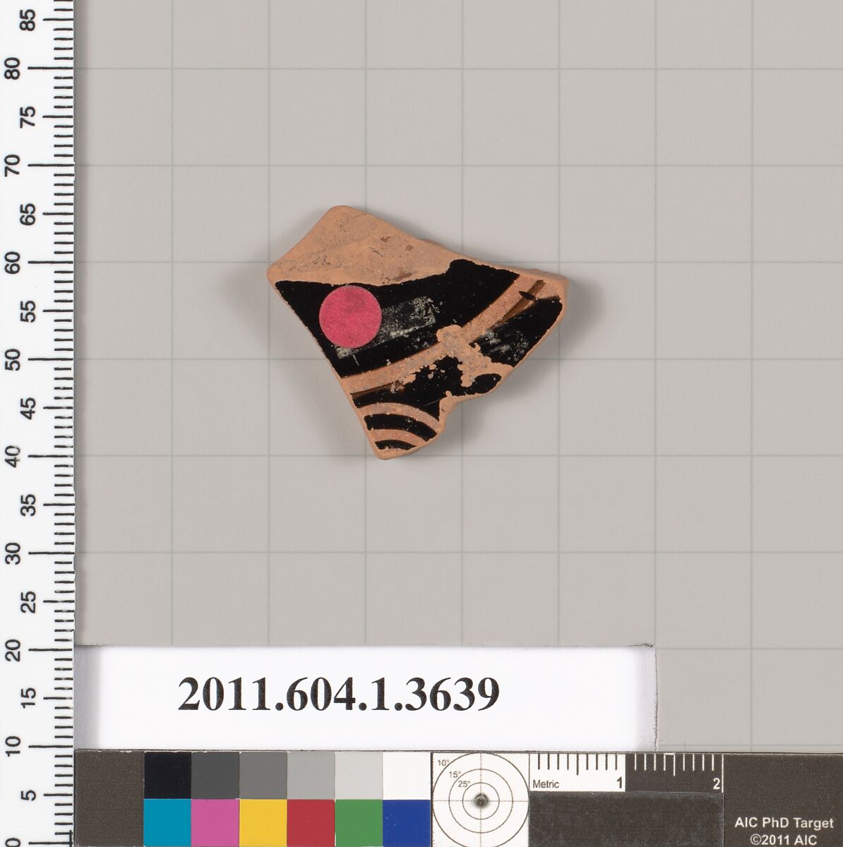 Terracotta fragment of a kylix (drinking cup), Terracotta, Greek, Attic