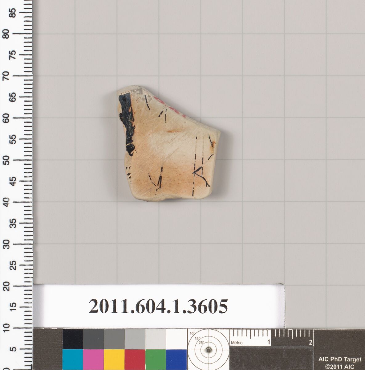 Terracotta fragment of a kylix (drinking cup), Terracotta, Greek, Attic