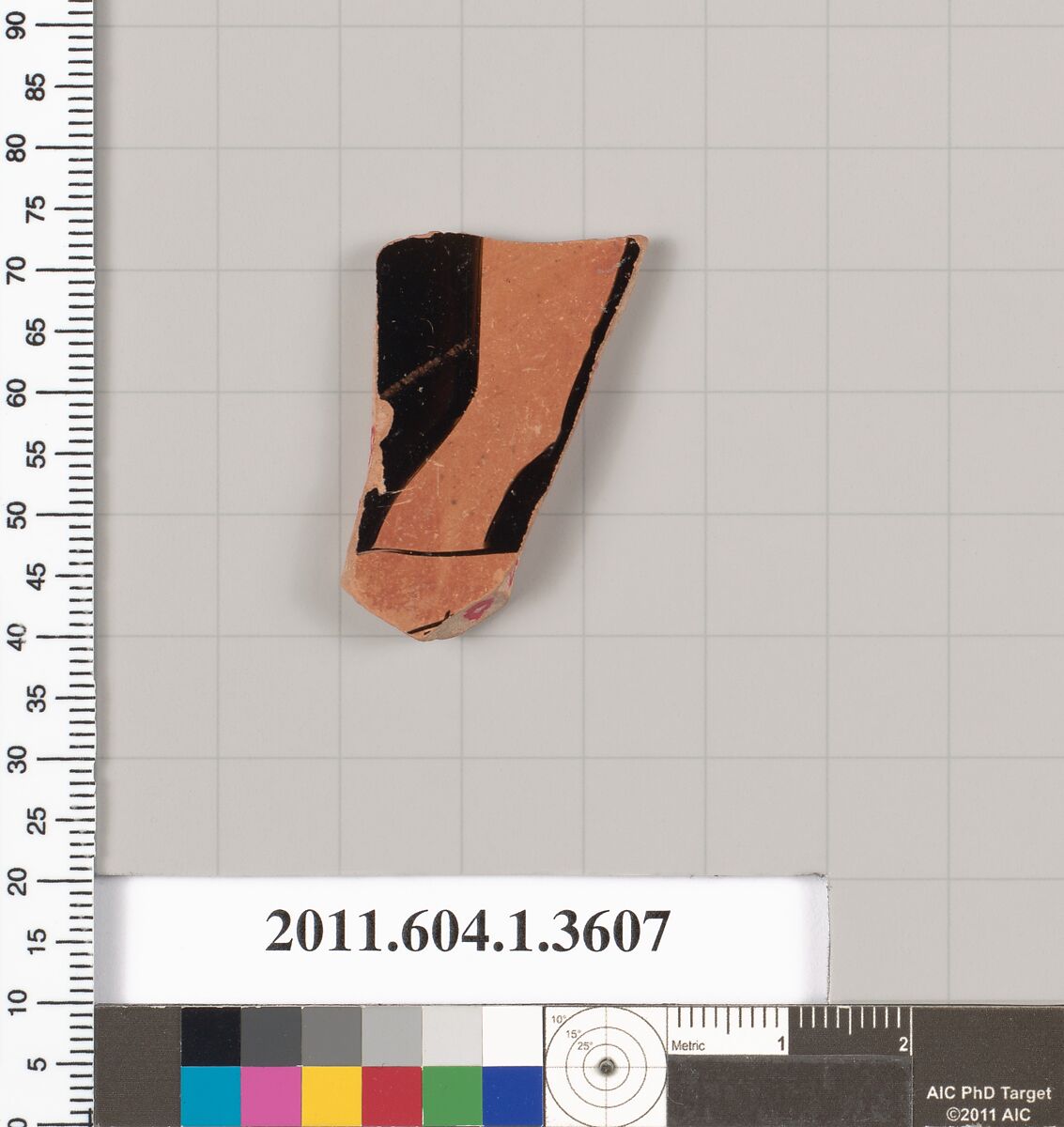Terracotta fragment of a kylix (drinking cup), Terracotta, Greek, Attic