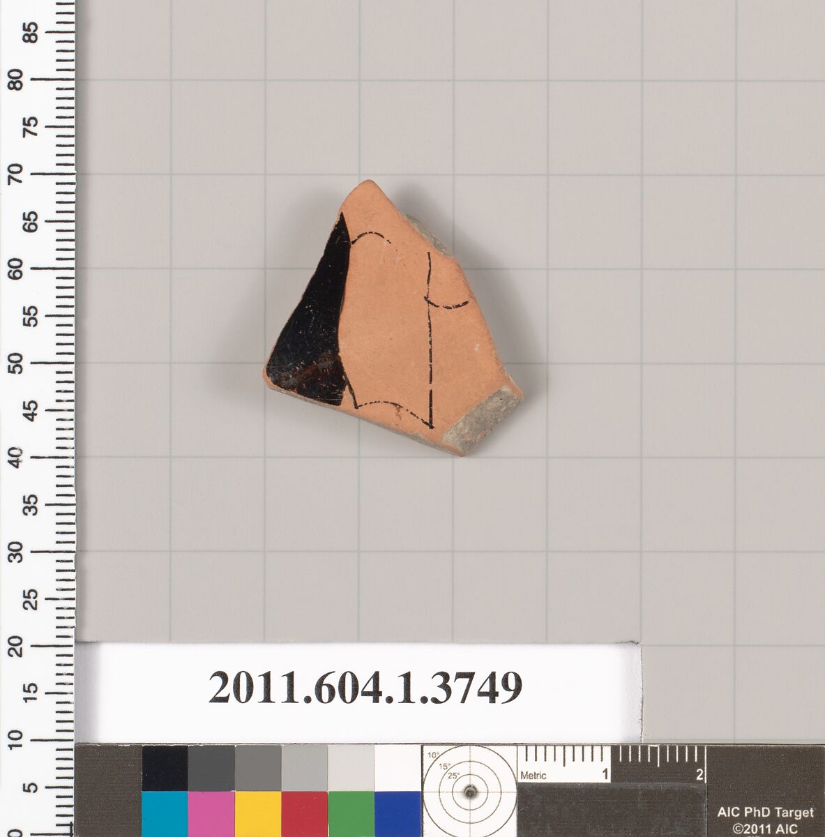 Terracotta fragment of a kylix (drinking cup), Terracotta, Greek, Attic