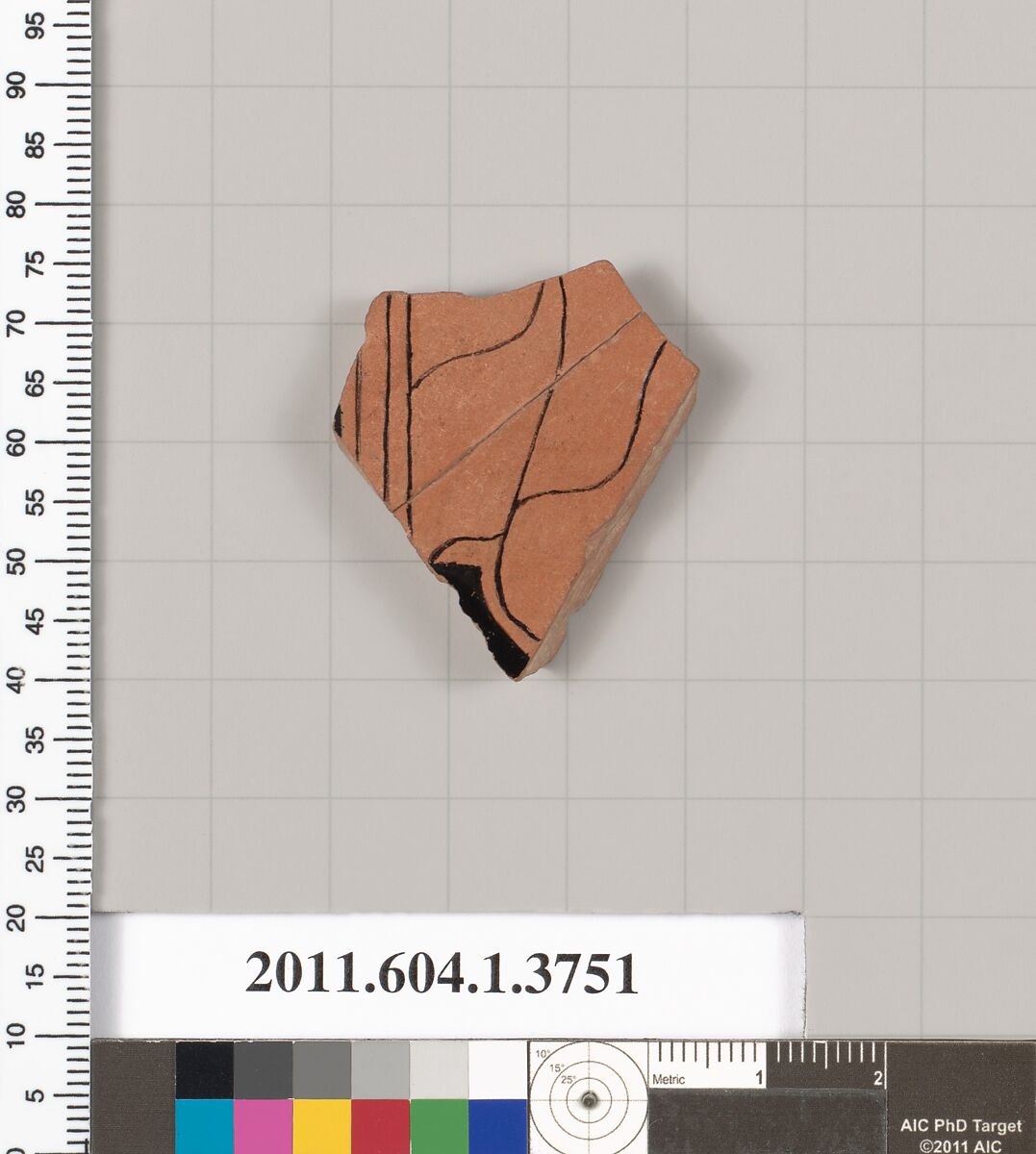 Terracotta fragment of a kylix (drinking cup), Terracotta, Greek, Attic