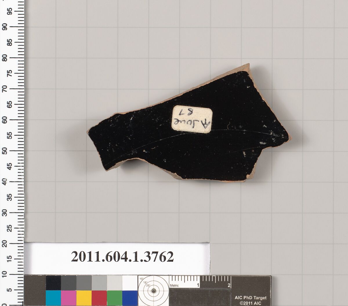 Terracotta fragment of a kylix (drinking cup), Terracotta, Greek, Attic