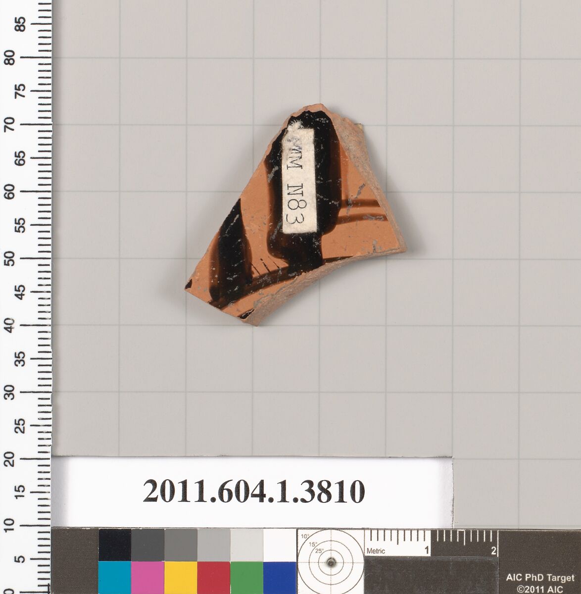 Terracotta fragment of a kylix (drinking cup), Terracotta, Greek, Attic