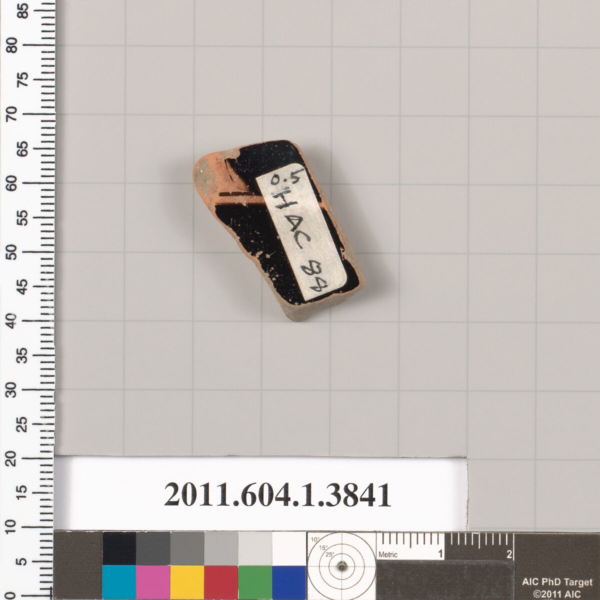 Terracotta fragment of a kylix (drinking cup), Terracotta, Greek, Attic