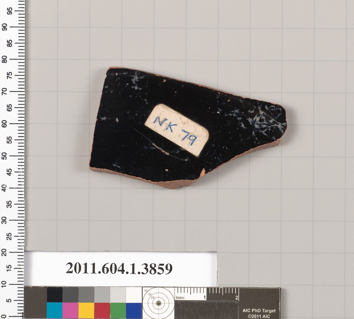 Terracotta fragment of a kylix (drinking cup), Terracotta, Greek, Attic