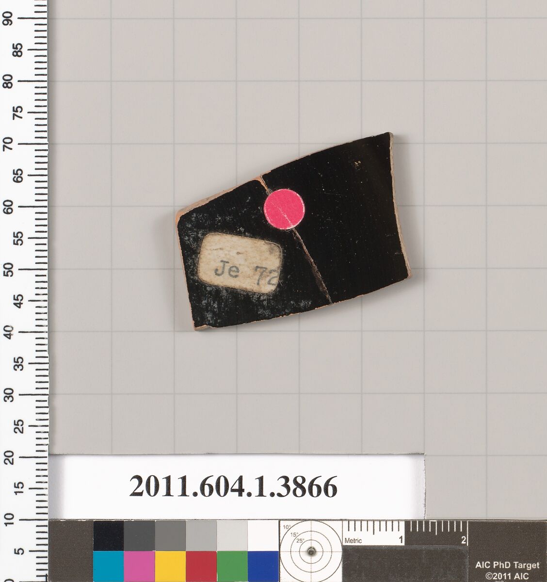 Terracotta fragment of a kylix (drinking cup), Terracotta, Greek, Attic