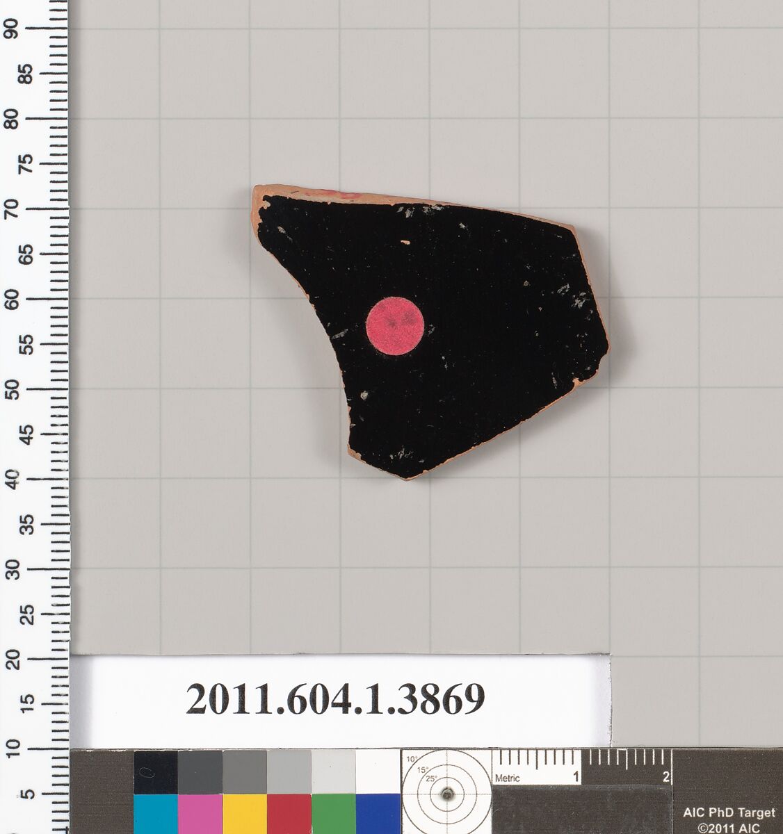 Terracotta fragment of a kylix (drinking cup), Terracotta, Greek, Attic