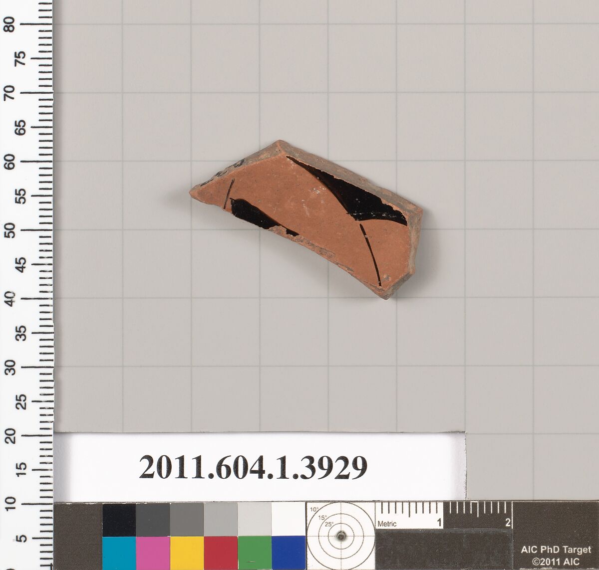 Terracotta fragment of a kylix (drinking cup), Terracotta, Greek, Attic