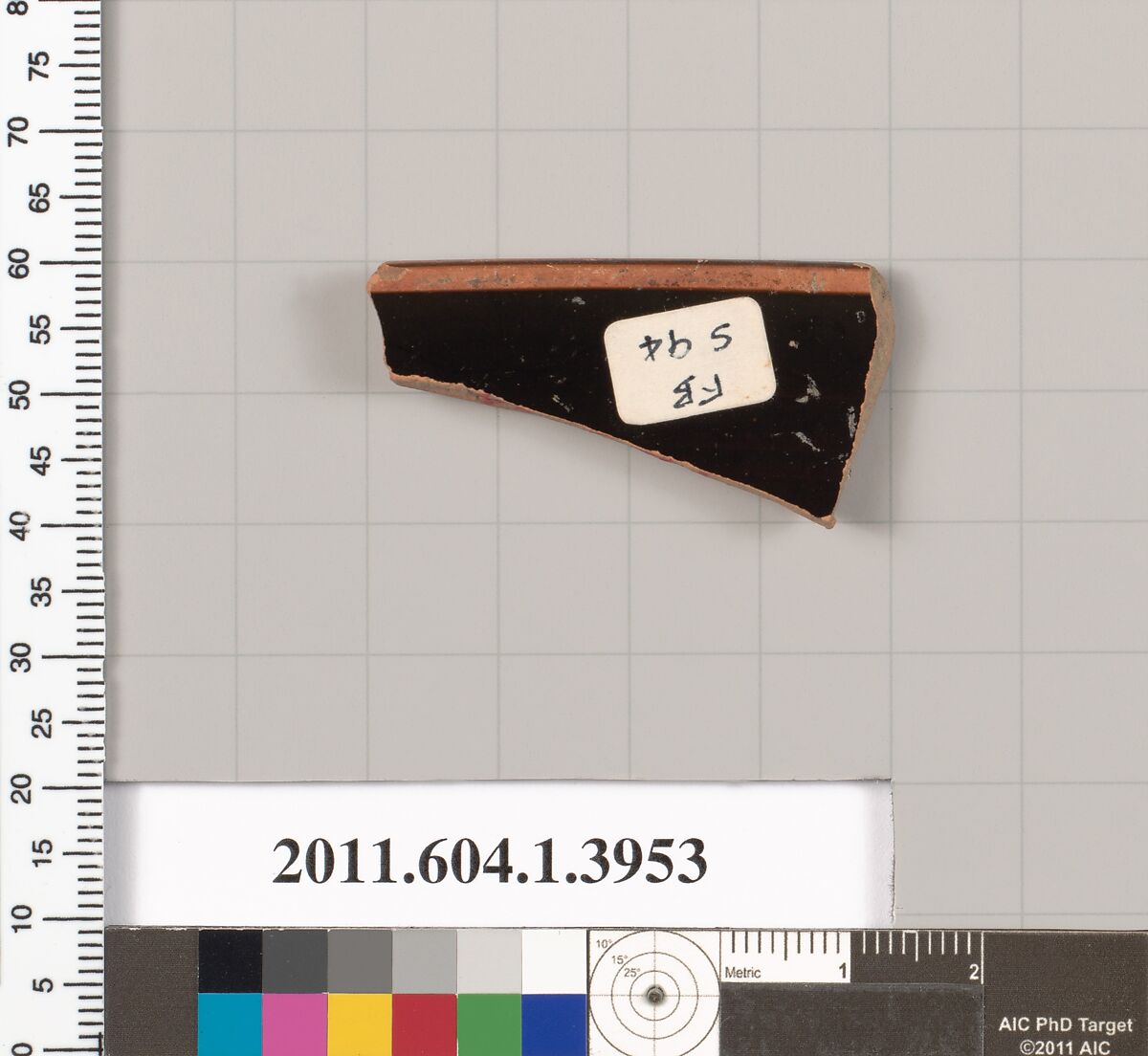 Terracotta rim fragment of a kylix (drinking cup), Terracotta, Greek, Attic