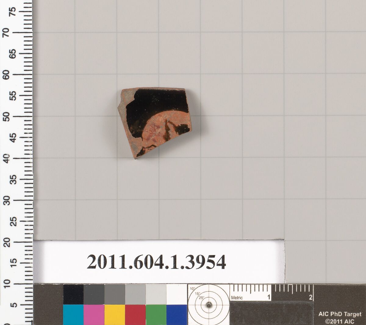 Terracotta rim fragment of a kylix (drinking cup), Terracotta, Greek, Attic