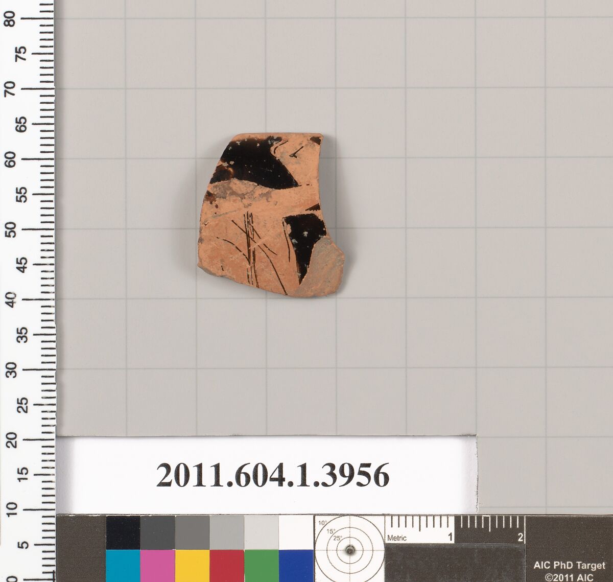 Terracotta rim fragment of a kylix (drinking cup), Terracotta, Greek, Attic