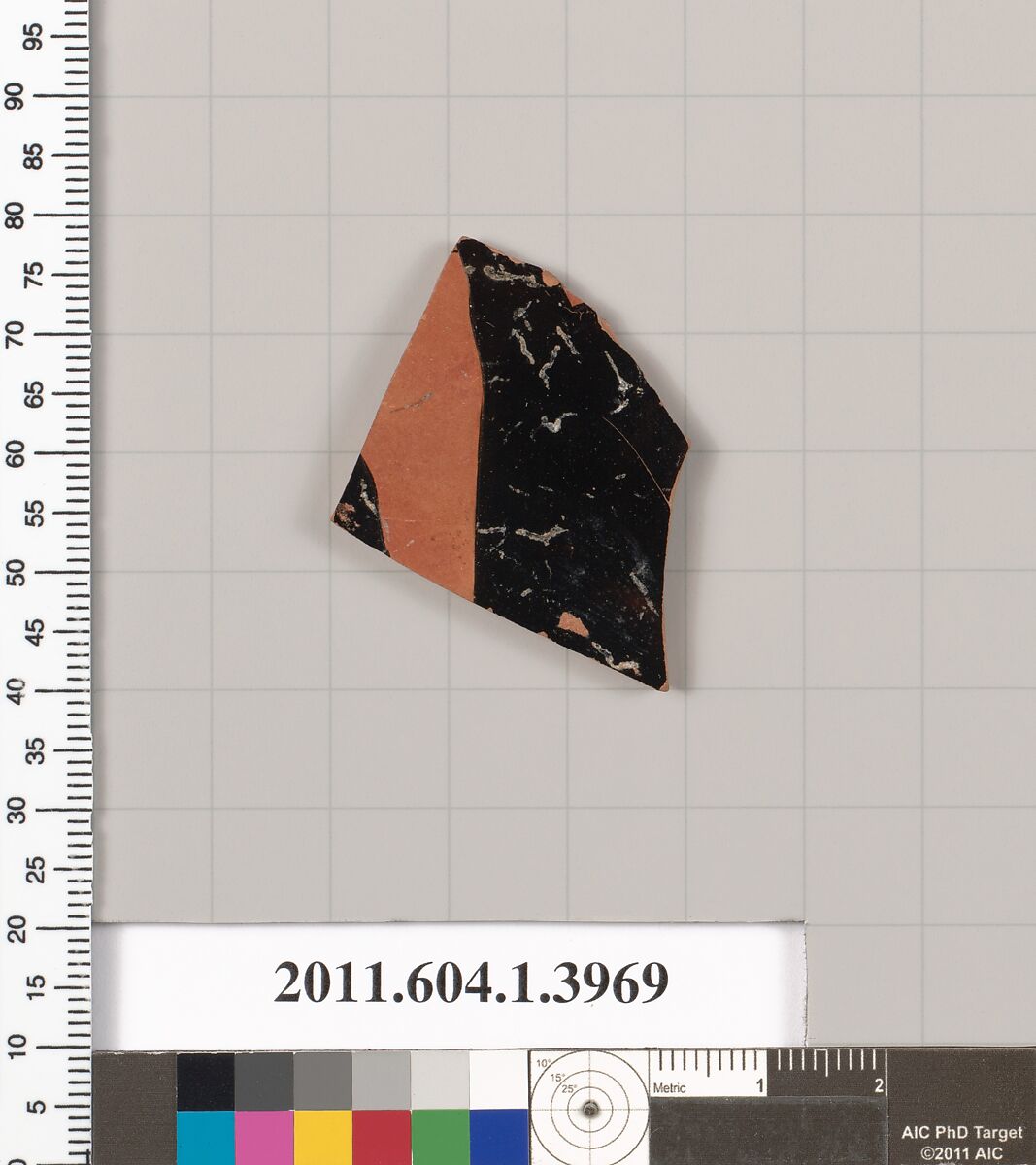 Terracotta fragment of a kylix (drinking cup), Terracotta, Greek, Attic