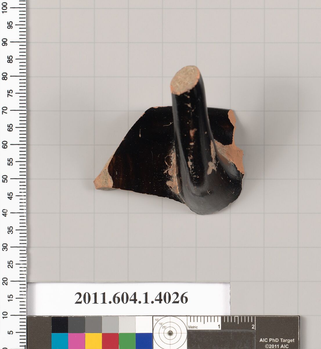 Terracotta rim fragment of a kylix (drinking cup), Terracotta, Greek, Attic