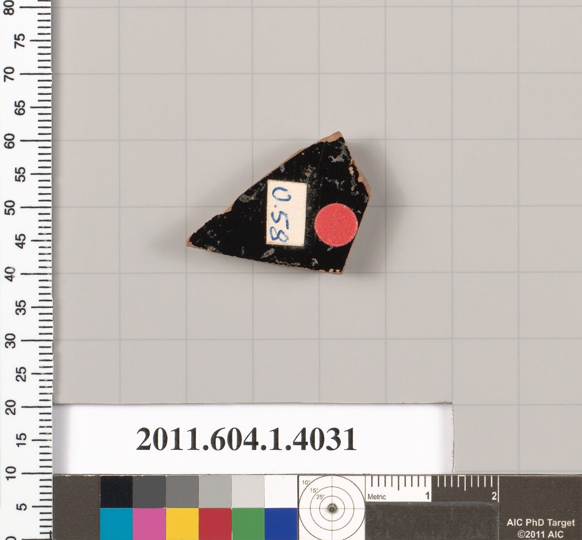 Terracotta fragment of a kylix (drinking cup), Terracotta, Greek, Attic