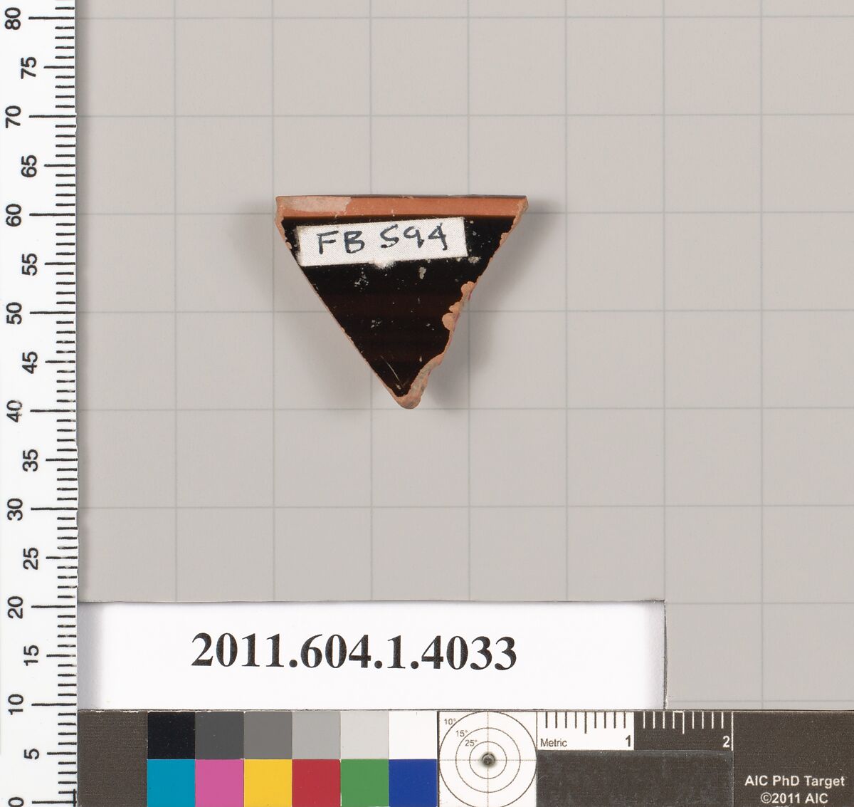 Terracotta rim fragment of a kylix (drinking cup), Terracotta, Greek, Attic