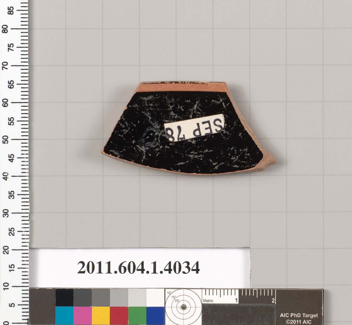 Terracotta rim fragment of a kylix (drinking cup), Terracotta, Greek, Attic