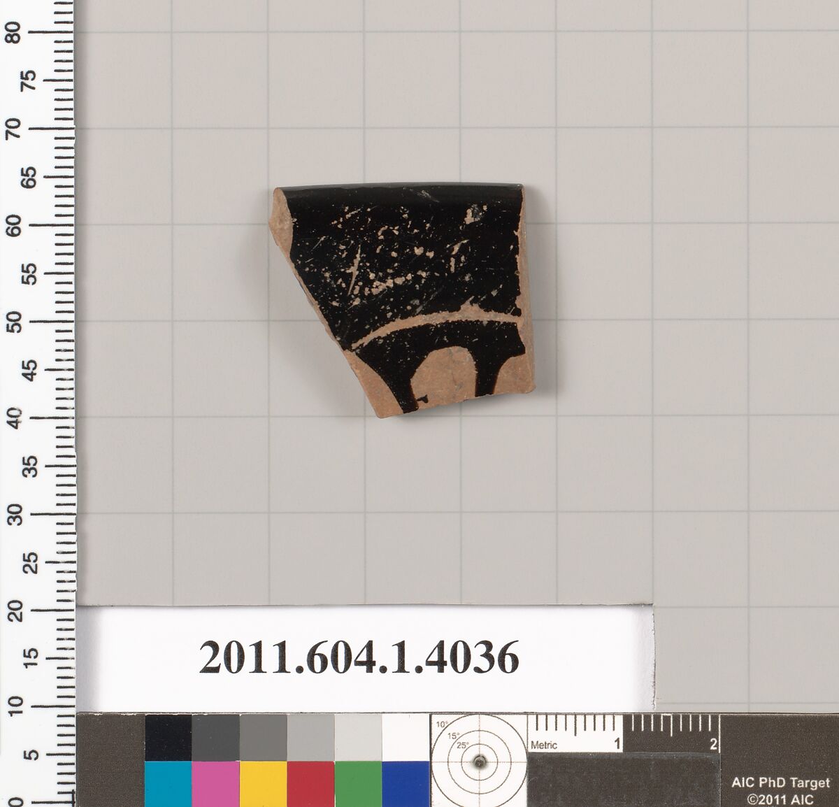 Terracotta rim fragment of a kylix (drinking cup), Terracotta, Greek, Attic