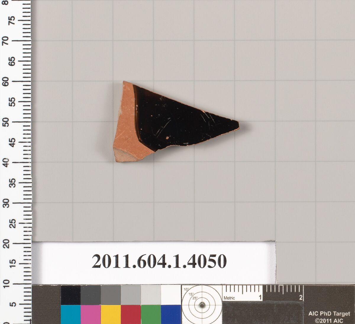 Terracotta fragment of a kylix (drinking cup), Terracotta, Greek, Attic