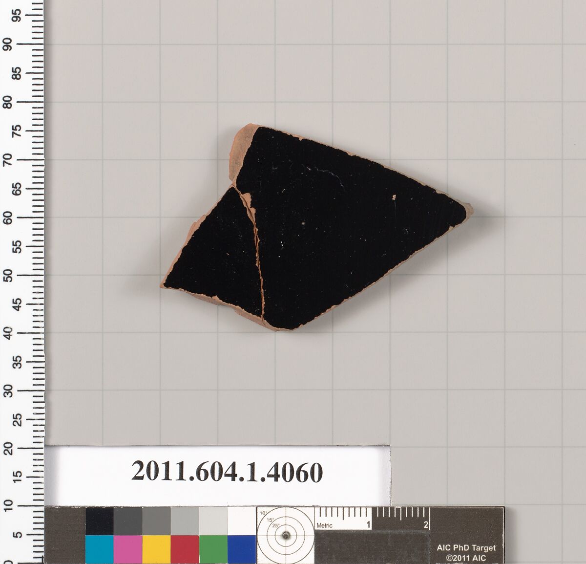 Terracotta fragment of a kylix (drinking cup), Terracotta, Greek, Attic