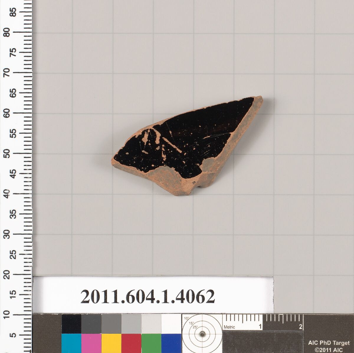 Terracotta fragment of a kylix (drinking cup), Terracotta, Greek, Attic