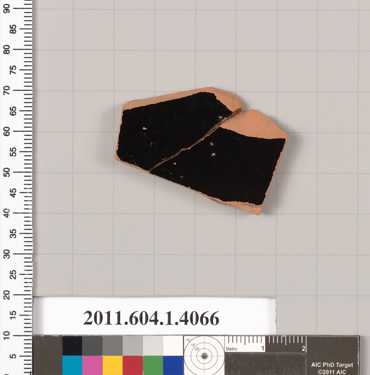 Terracotta fragment of a kylix (drinking cup), Terracotta, Greek, Attic