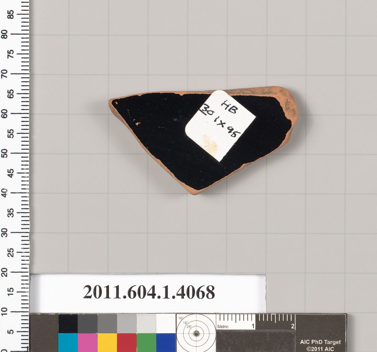 Terracotta fragment of a kylix (drinking cup), Terracotta, Greek, Attic