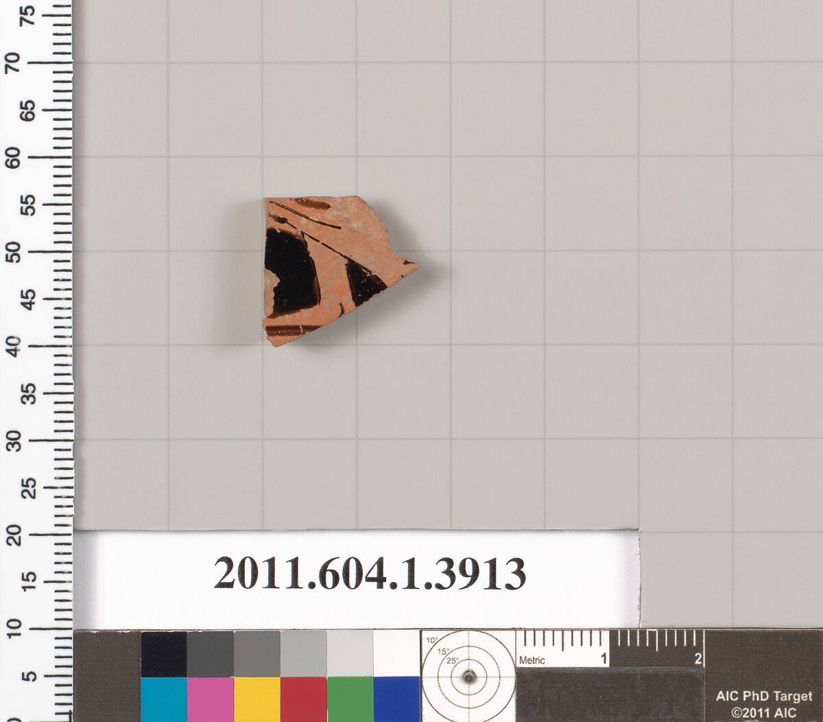 Terracotta fragment of a kylix (drinking cup), Terracotta, Greek, Attic