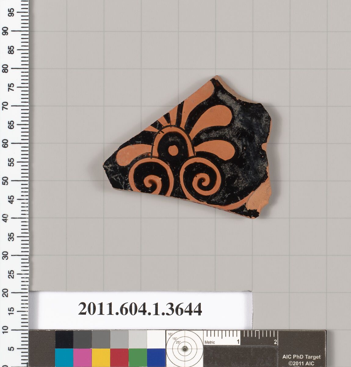 Terracotta fragment of a kylix (drinking cup), Attributed to the School of Douris [DvB], Terracotta, Greek, Attic