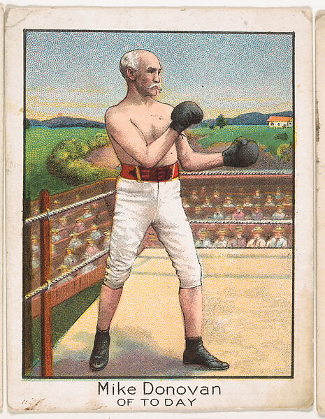 Mike Donovan, from the Champion Athlete and Prize Fighter series (T220), issued by Mecca and Tolstoi Cigarettes, Issued by Mecca Cigarettes (American), Commercial color lithograph 