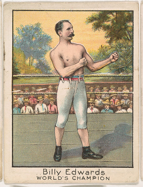 Billy Edwards, from the Champion Athlete and Prize Fighter series (T220), issued by Mecca and Tolstoi Cigarettes, Issued by Mecca Cigarettes (American), Commercial color lithograph 
