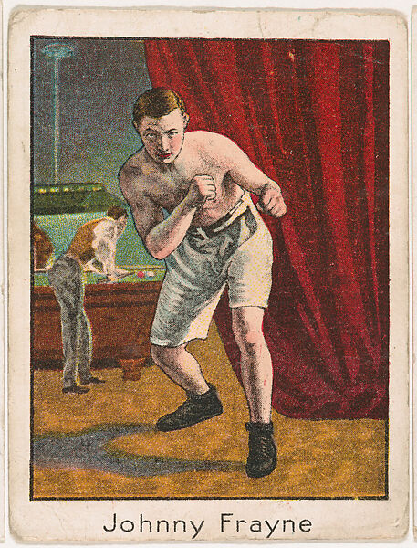 Johnny Frayne, from the Champion Athlete and Prize Fighter series (T220), issued by Mecca and Tolstoi Cigarettes, Issued by Mecca Cigarettes (American), Commercial color lithograph 