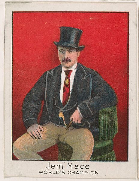 Jem Mace, from the Champion Athlete and Prize Fighter series (T220), issued by Mecca and Tolstoi Cigarettes, Issued by Mecca Cigarettes (American), Commercial color lithograph 
