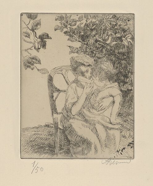 A Snack under the Trees, Paul-Albert Besnard (French, Paris 1849–1934 Paris), Etching; first of three states 