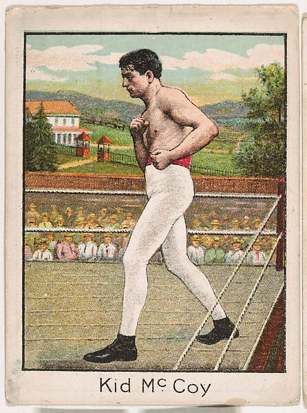 Kid McCoy, from the Champion Athlete and Prize Fighter series (T220), issued by Mecca and Tolstoi Cigarettes, Issued by Mecca Cigarettes (American), Commercial color lithograph 
